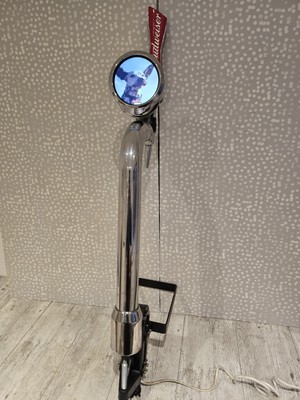 Seltene BUDWEISER Digital Bildschirm Werbung Chrom Bier Pumpe Mancave Hausbar Kneipe