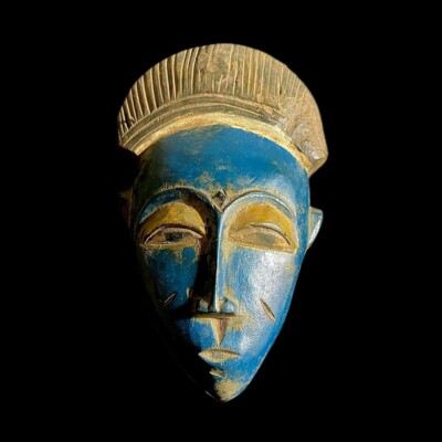 African Mask Guro Tribe Vintage Baule Tribal Art Wall Hanging Decor-9241