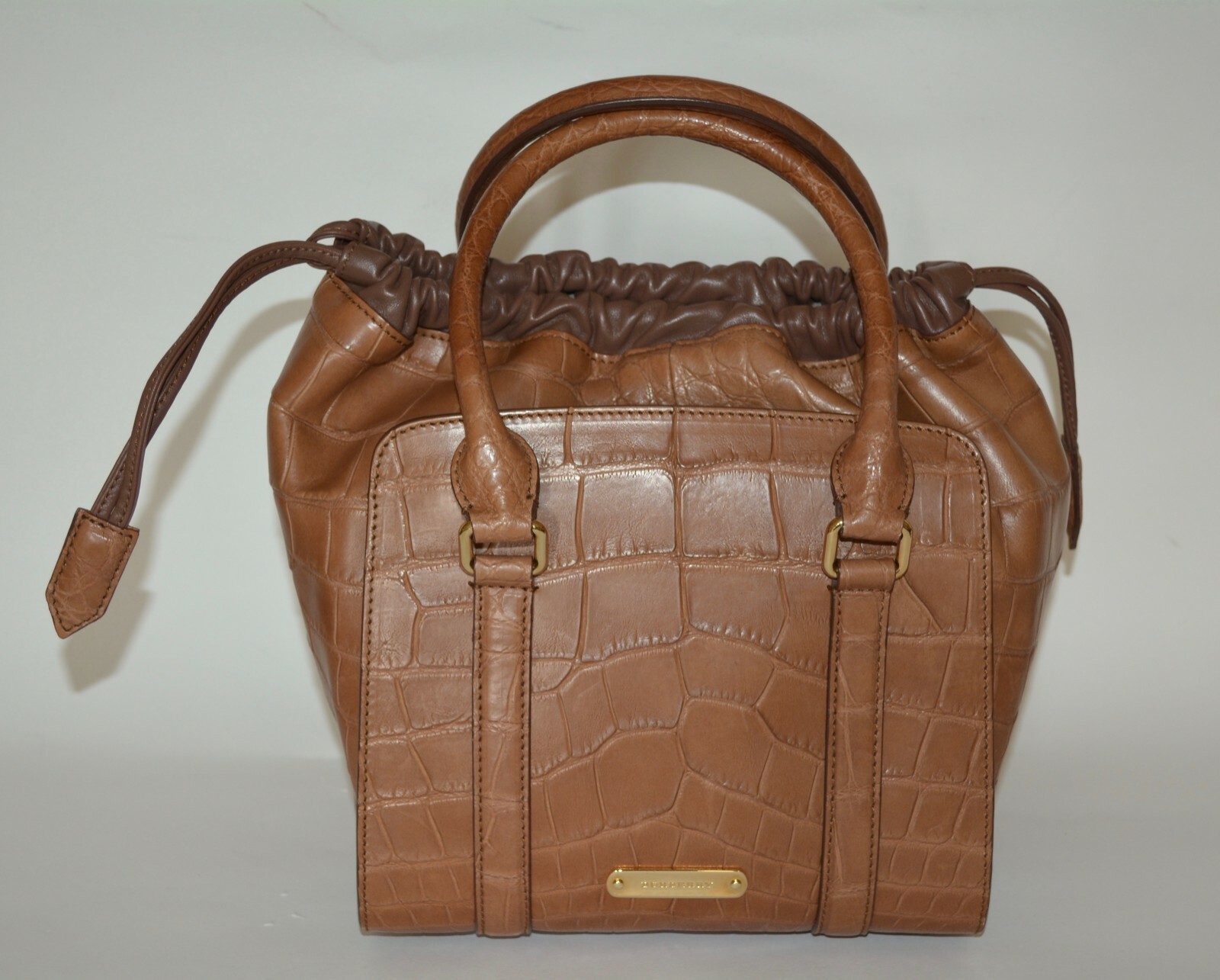 NEW BURBERRY ALLIGATOR LEATHER BAG DINTON WOMENS TOTE  MADE IN ITALY image 2