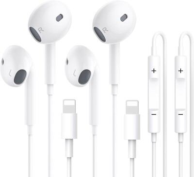 2er Pack In-Ear Kopfhörer, iPhone Kabelgebunden Ohrhörer Integriertes Mikrofon