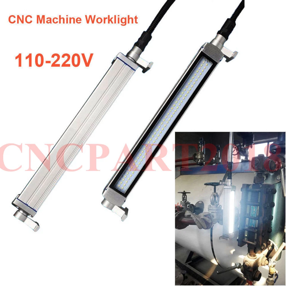 White CNC Machine LED Lamp Waterproof 110-220V Work Light 6/10/12/16/20/30/40W - Image 2 of 4