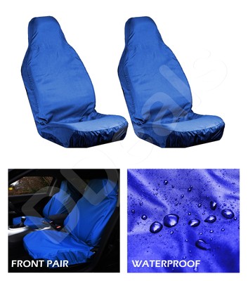 1+1 Front Blue HD Car Seat Covers Pair Heavy Duty Set For Waterproof Kia ProCeed