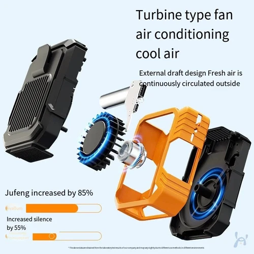 2024 Portable Waist Clip Fan Hanging Cooling Fan USB Rechargeable Power Bank Fan - Picture 5 of 14