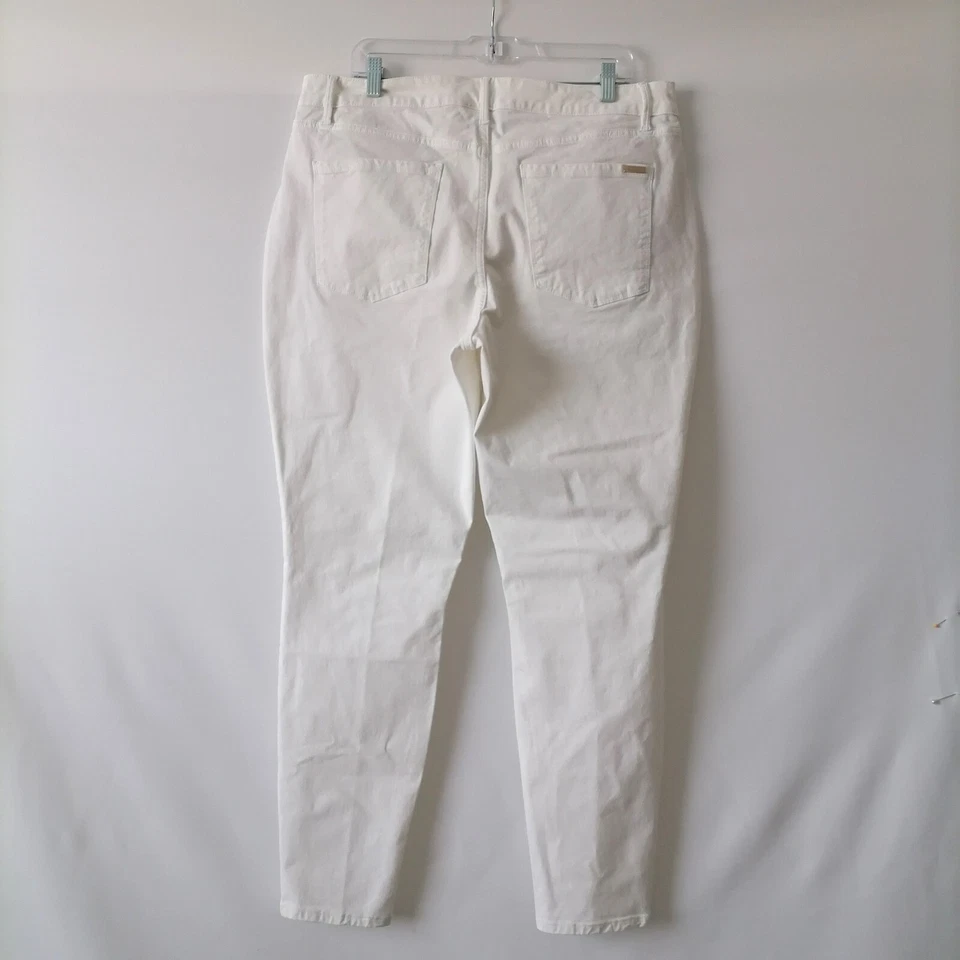 Unbranded Womens White High Rise Five Pocket Design The Skinny Jeans Size 16L - Image 4 of 4