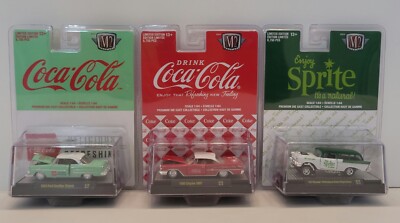 M2 Machines Coca Cola, Enjoy Sprite & Drink Coca Cola 3 Pc Set Limited Edition