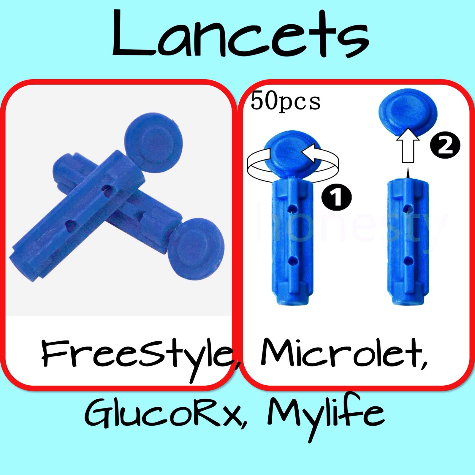 Sterile Lancets 1 x 30 Same as FreeStyle, Microlet, GlucoRx