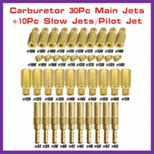 For PWK Keihin Carbs 30Pc Carburetor Main Jets+10Pc Slow Jets/Pilot Jet Kit