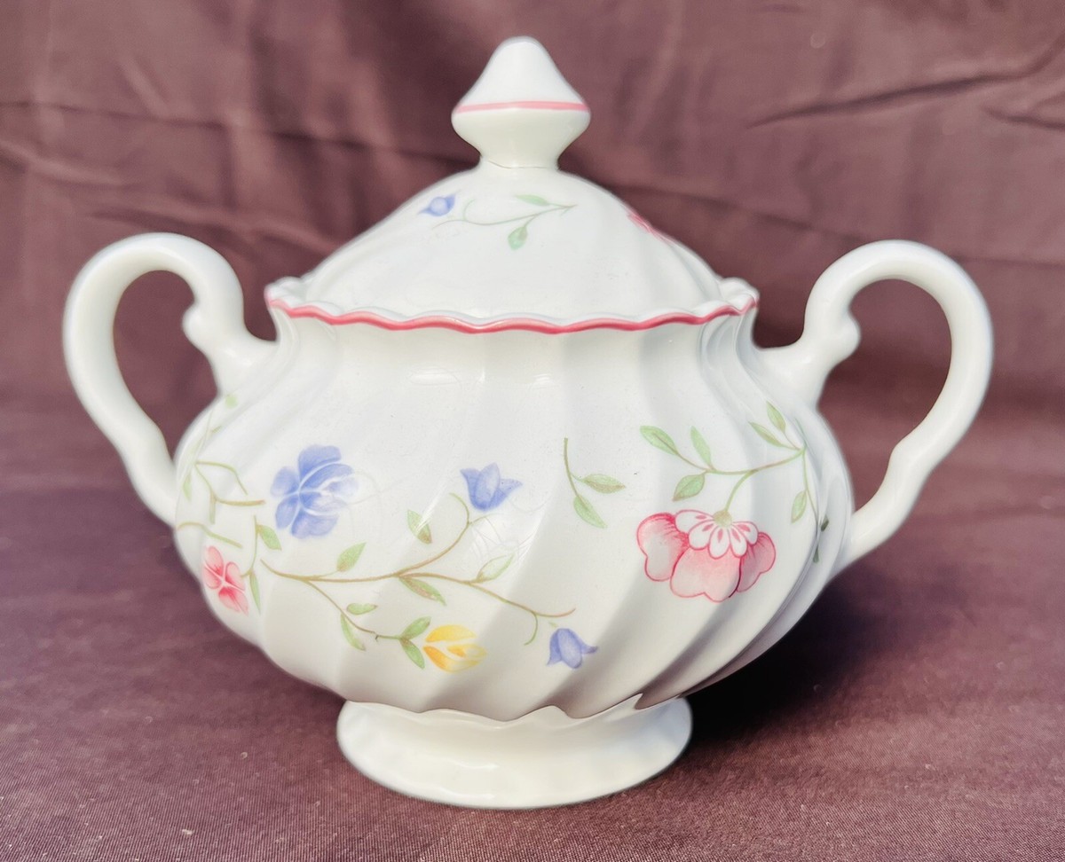 Johnson Brothers Summer Chintz Sugar Bowl England Swirl EUC