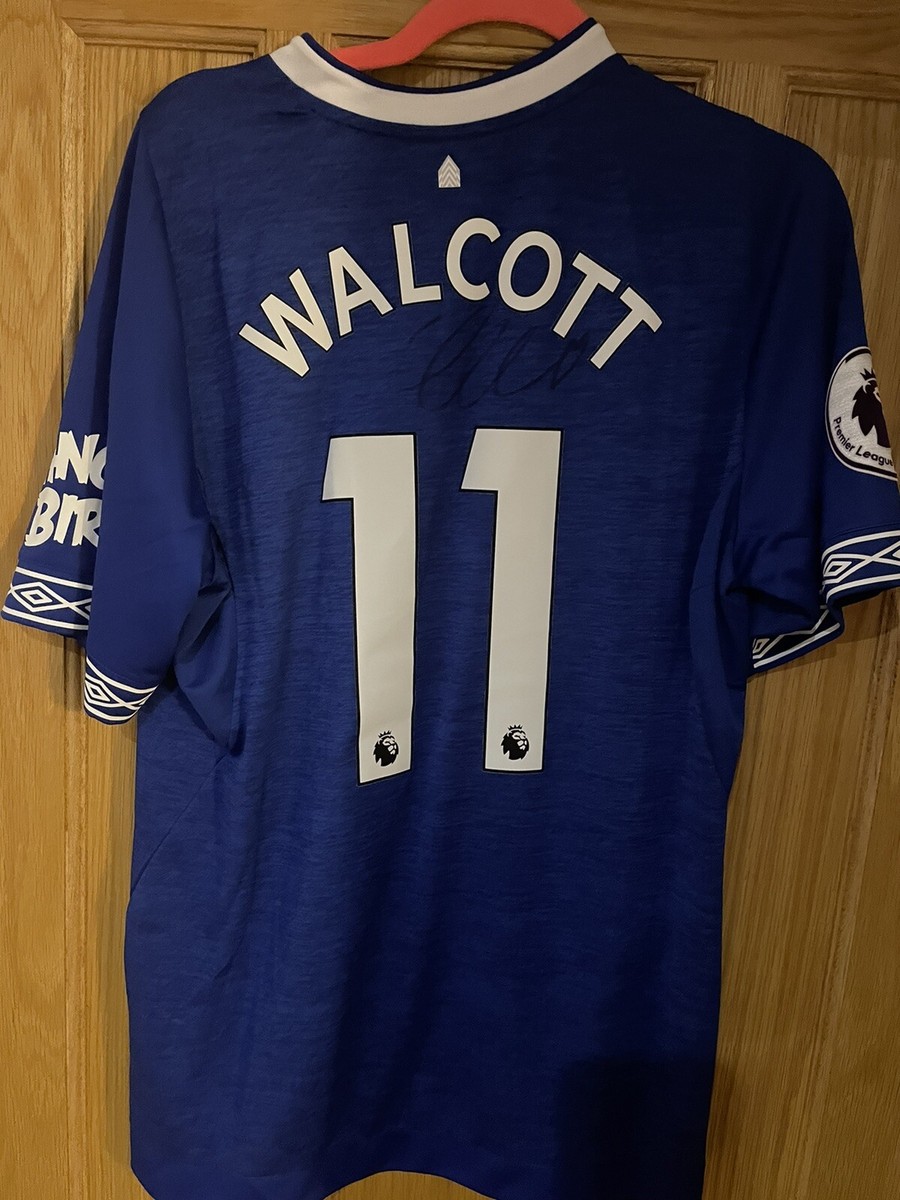 Signed Theo Walcott Everton Premier League Shirt, England Arsenal