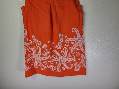 NWT Maeve Orange Starfish Embroidered Linen Tunic Mini Dress Lined US 8 | eBay NWT Maeve Orange Starfish Embroidered Linen Tunic Mini Dress Lined US 8 | eBay