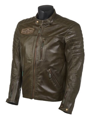 Grand Canyon Motorradlederjacke Ramsey Green Gr. 52 /  J 25