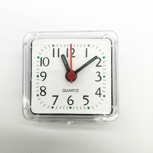 Cute Square Small Alarm Clock Creative Bedroom Office Mini Table Clock Portable - Picture 13 of 14