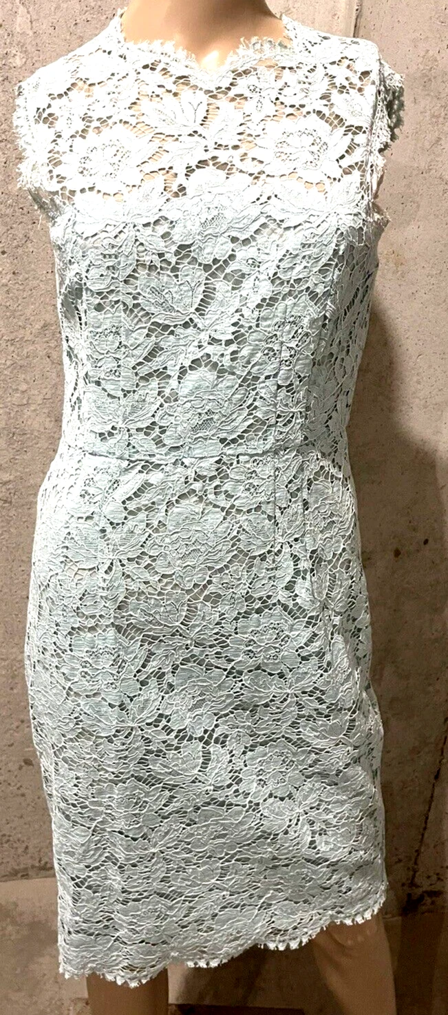Valentino — $3,790 Valentino Guipure Lace Bow Back Embroidered Baby Blue Dress US 2 4 IT 40
