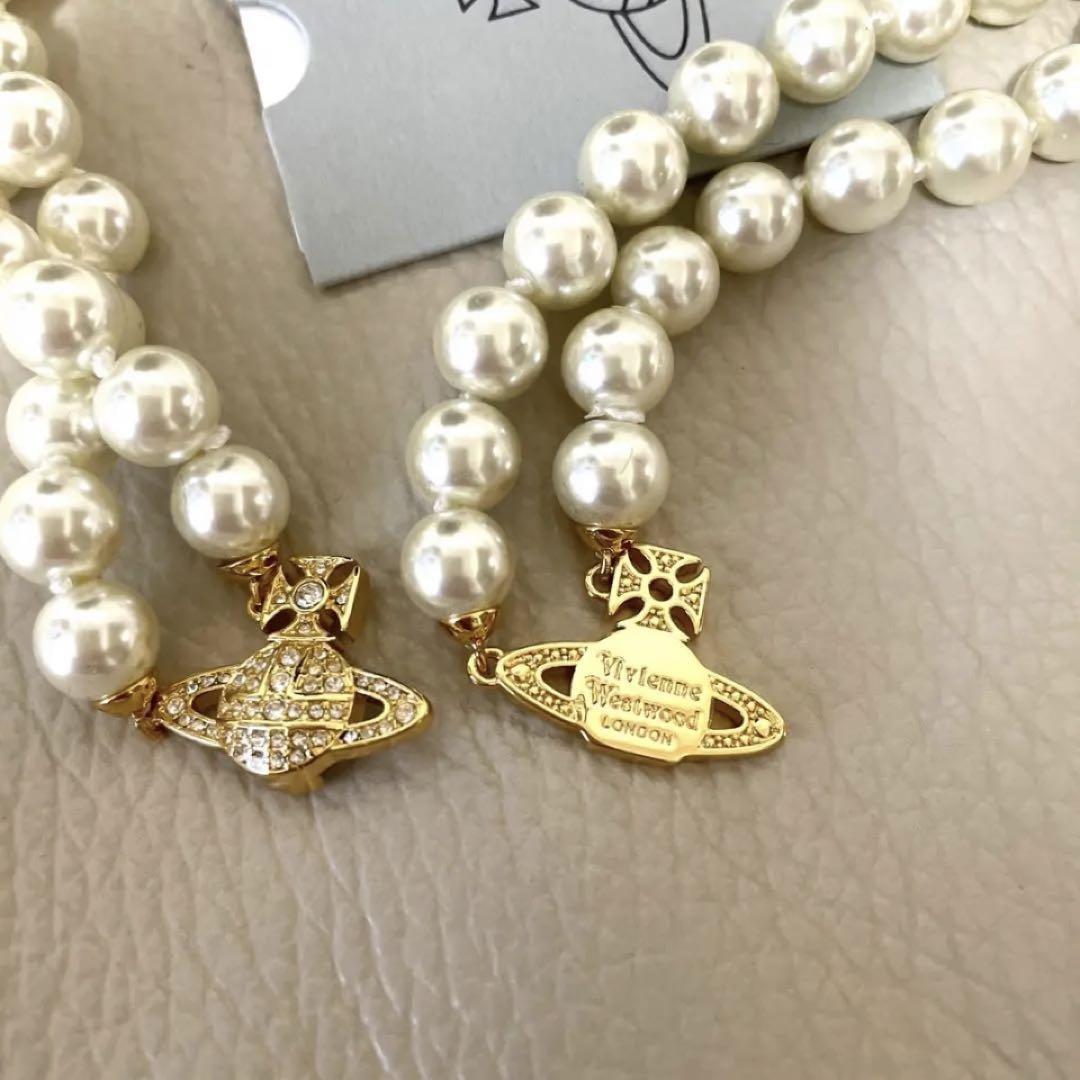 Vivienne Westwood Necklace GRAZIELLA pearl choker gold IN