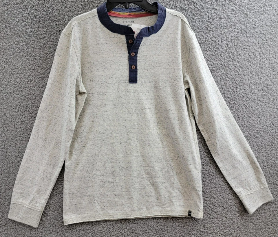 Joe's Jeans Camiseta Henley Deshilachada Niños XL 18-20 Avena Brezo Manga Larga Pullover Foto 2 de 4