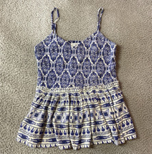 Patrons Of Peace Sleeveless Adjustable Spaghetti Strap Rayon Top Size M