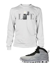 Lit Tee Shirt to Complement Air Jor10 Retro Light Smoke Graphic T Big Tall Small