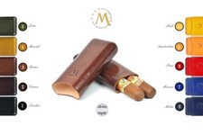 CIGAR CASE PORTASIGARI ASTUCCIO IN CUOIO 2 DOUBLE ROBUSTO MONTES UBRIQUE MZ652
