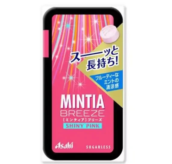 Asahi Mintia Breeze Shiny Pink sugarless 30 tablets from Japan