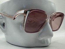 NEW Vintage Oversize Sunglasses Non RX Drop Temple Style Chrome Made in USA