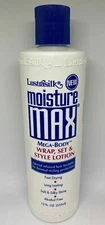 Lustrasilk Moisture Max Mega-body Wrap, Set & Style Lotion - 12oz NEW