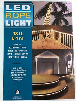 LED Rope Light 18 ft Connect Up To 150 ft For Indoor And Outdoors 