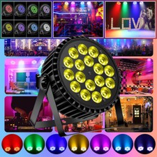 UKING 200W RGBW 18 LED Wash Par Stage Lighting DMX Party Disco Show Alluminum
