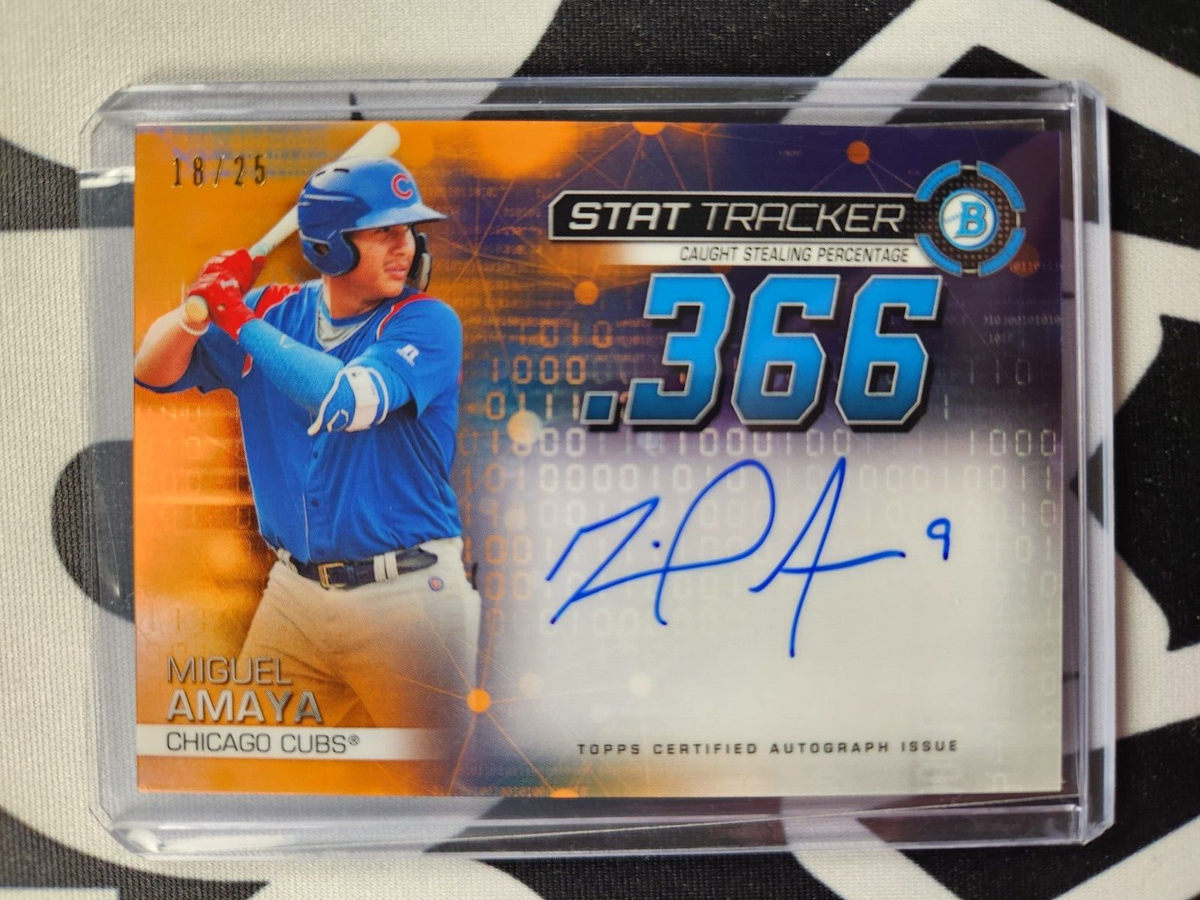 2019 BOWMAN CHROME MIGUEL AMAYA CUBS SCOUTS TOP 100 ROOKIE RC CARD