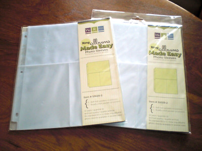 8.5 x 11-inch 3-Ring Album Pages by We R Memory Keepers New 10 Pk +8 xtras