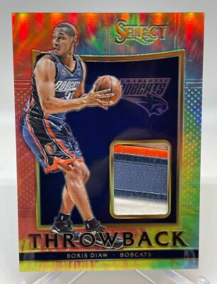 Boris Diaw 2015-16 Select Tie Dye Prizm Throwback Game Worn 4 Color Patch #11/25