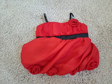 Build A Bear Red Dress With Black Sequins Straps Rose Decoration Please Read