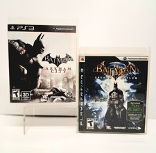 Batman: Arkham Asylum & City PS3 Bundle Set CIB Tested & Works!
