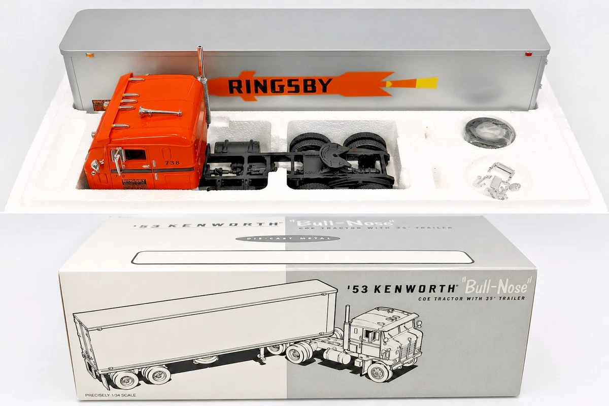 Orange Kenworth Diecast Tractor Trailer/Semi for sale | eBay