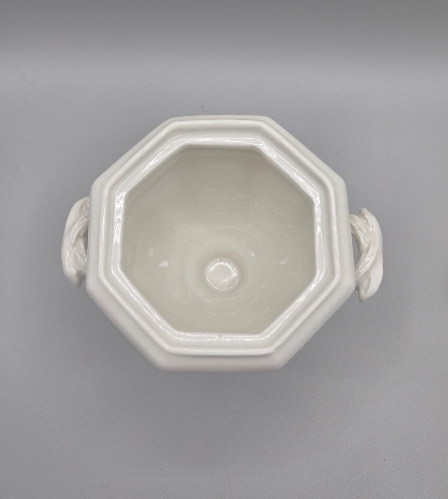 Antique Red Cliff Ironstone White Soup Tureen Set w/Under Plate & Ladle, NEW