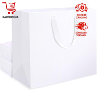 PapiertüTen Groß 250Gsm Weiß 20 StüCk L 32X11,5X28Cm Geschenk TüTen Mit Henkel