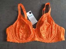 M&S Full Cup Bra 'Cool Comfort' U/W Non-Padded Cotton Blend 40A Orange BNWT