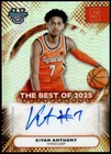 2025-26 Bowman U Best #BA-KA Kiyan Anthony Best of 2025 Autographs Refractor