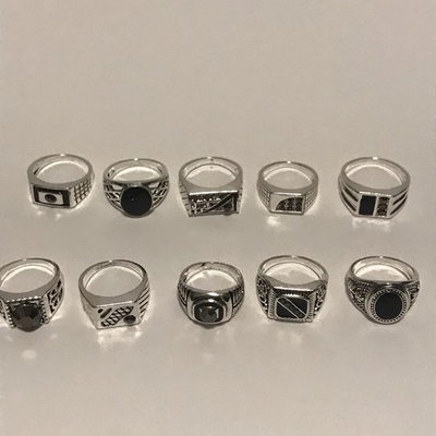 #ad #ad 10 Aesthetic Black Rings varying Sizes $25.00