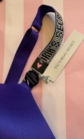 Victoria&rsquo;s Secret Bombshell Add-2-Cups Bra Purple Rhinestone Strap 38C NWT