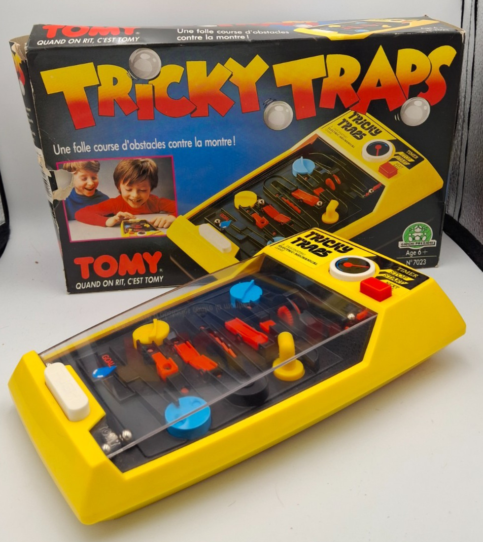 Tricky Traps Tomy Giochi Preziosi Boxed Anni 80 Vintage Funzionante Handheld