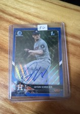 2018 Bowman Draft - Chrome Draft Pick Autographs Jayson Schroeder #CDA-JSC Blue