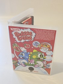 Bubble Bobble NES Cartridge With Custom Plastic Case ~ Tested Works Great!