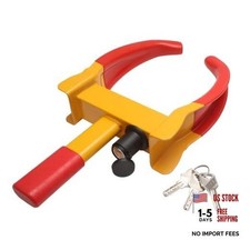 Universal Wheel Lock, Heavy Duty Tire Lock, Automotive Anti-Theft Lock for Red