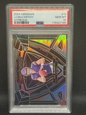 2024 Panini Obsidian Vitreous J.J. McCarthy PSA 10 Gem Mint Case Hit Low Pop #11