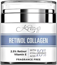 Face Cream 2.5 Retinol Collagen Hydrating Moisturizer, Natural Anti Aging Cr...