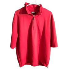 Bollé Golf Pullover Men s Size LG   Red, 1/4...