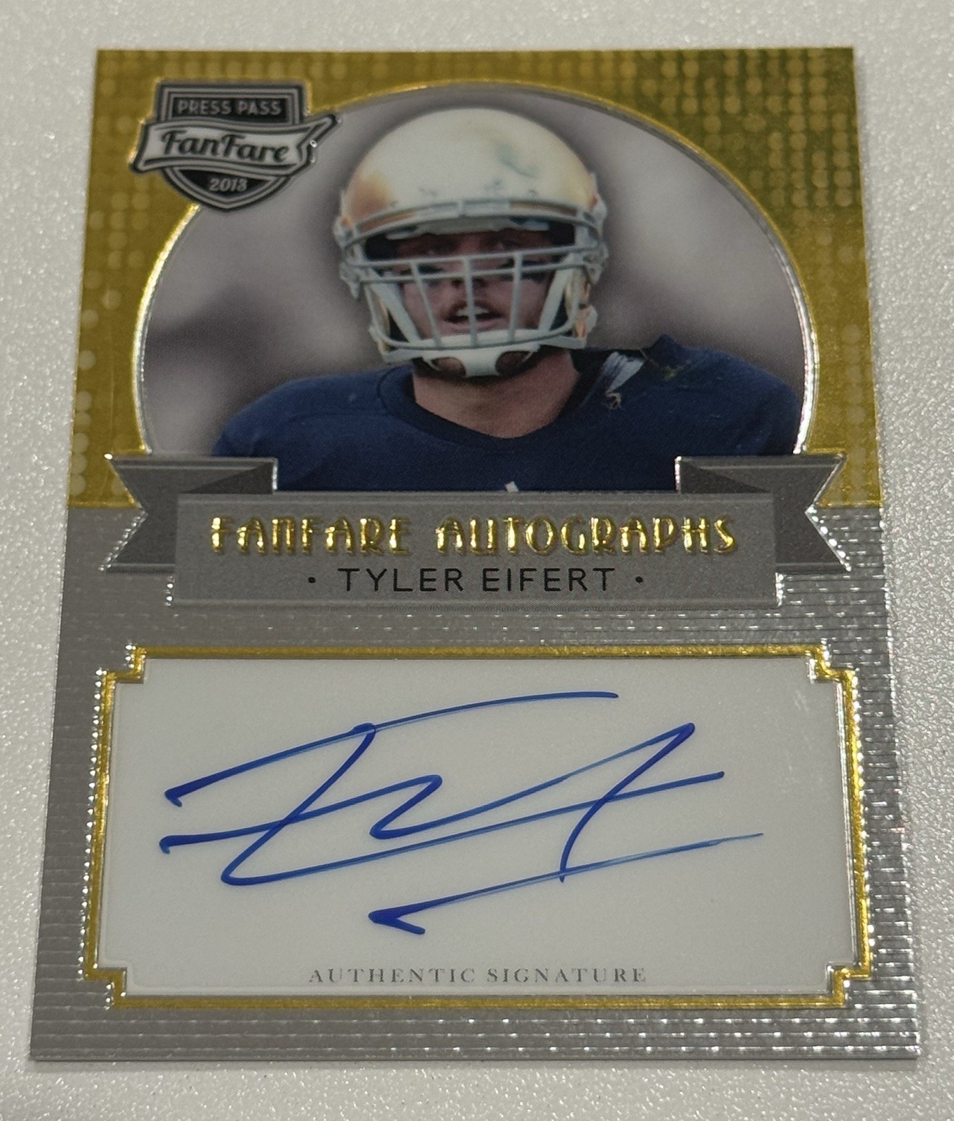 Tyler Eifert Press Pass Fanfare #FFTE Autograph-Gold