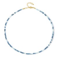 Halskette Aus Vergoldetem Silber Mit Brasilianischem Aquamarin