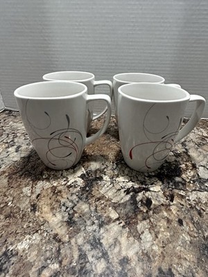 Corelle Coordinates Coffee Mugs Splendor Porcelain MUG  Set of  4