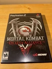 100% COMPLETE BLACK LABEL MORTAL KOMBAT DEADLY ALLIANCE PLAYSTATION 2 W MANUAL!